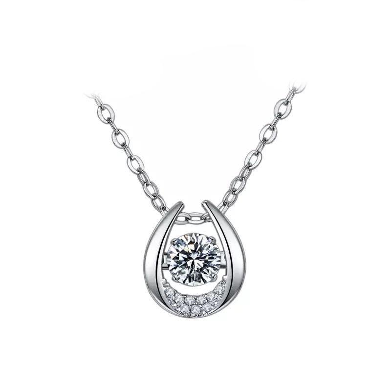 Moissanite Diamond Pendant Necklace - Zaim Couture