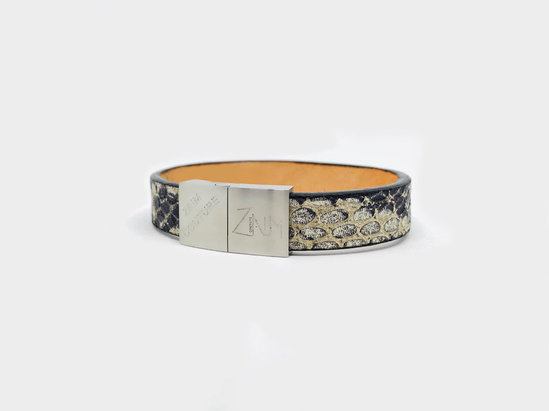 Snake Leather bracelet - Zaim Couture