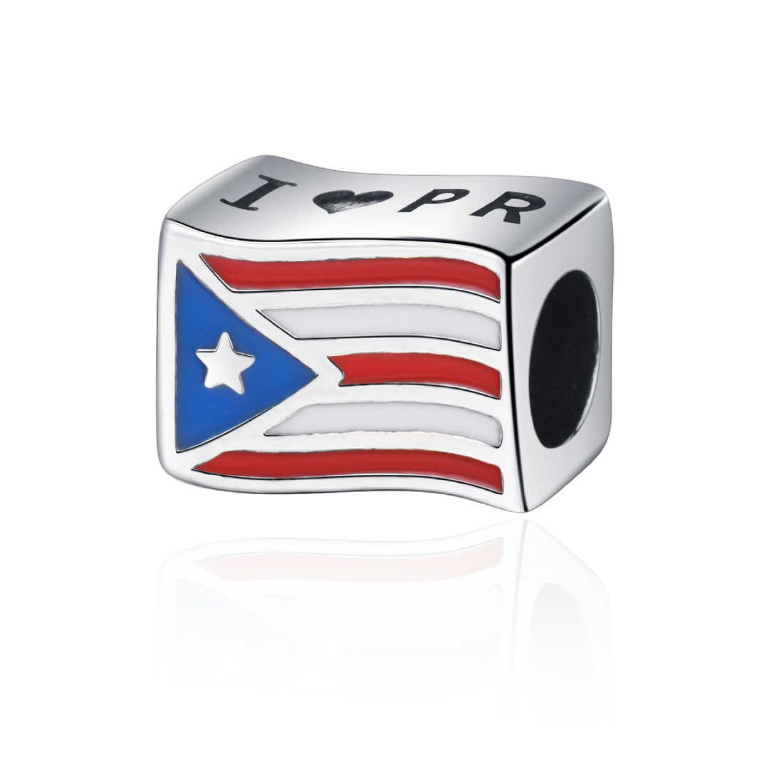 Puerto Rico Flag - Zaim Couture - sterling silver charm