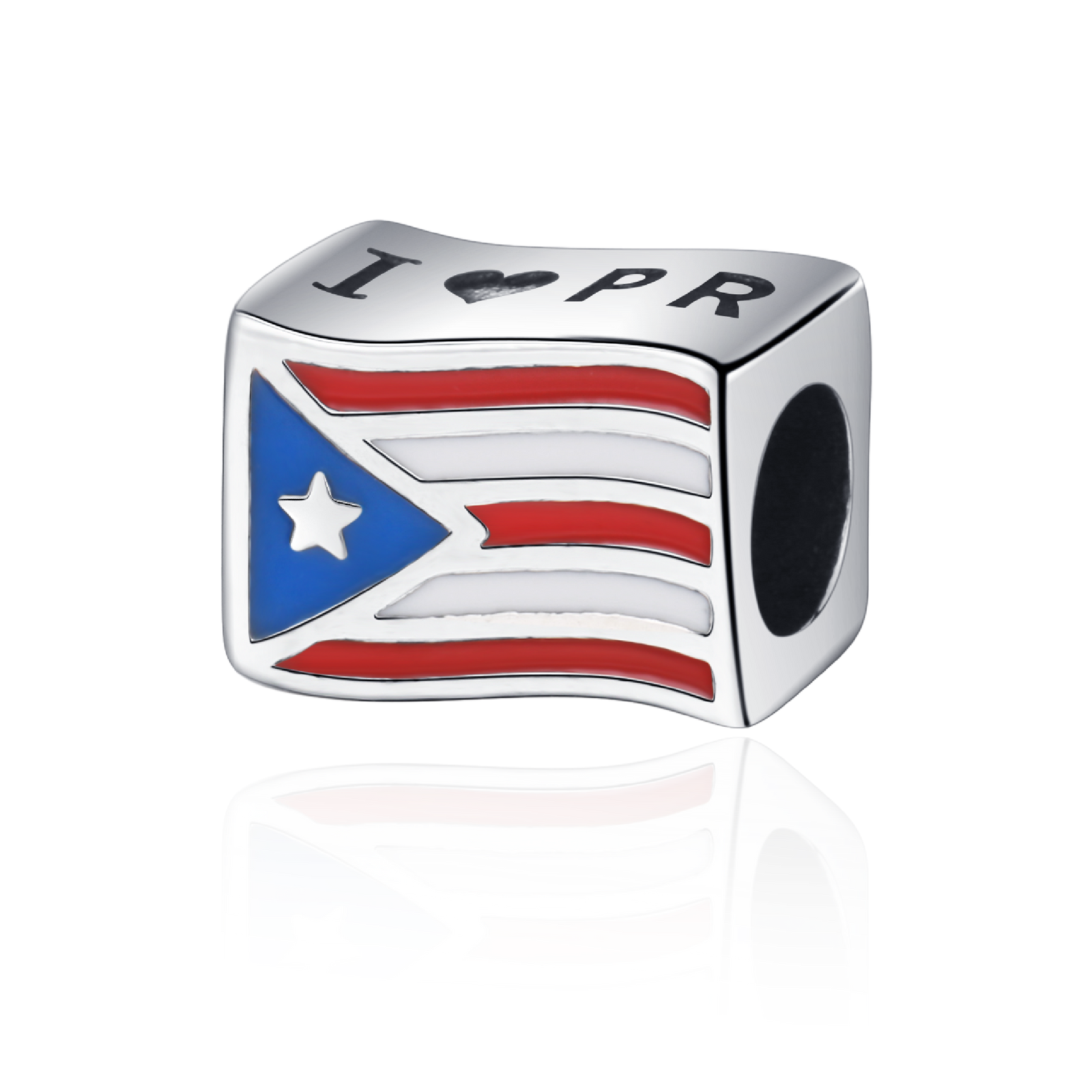 Puerto Rico Flag - Zaim Couture - sterling silver charm