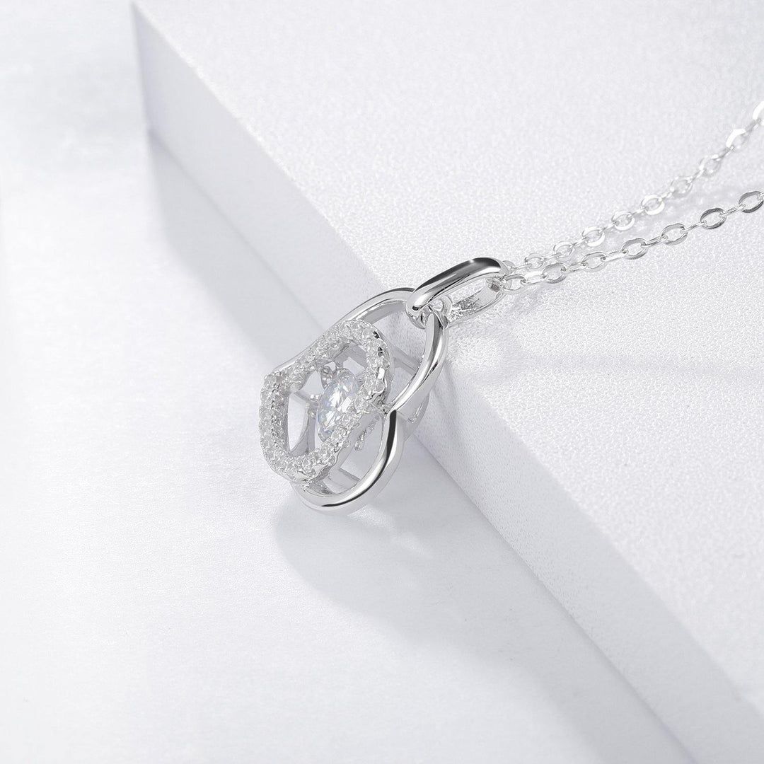 Moissanite Diamond Heart Pendant Necklace - Zaim Couture